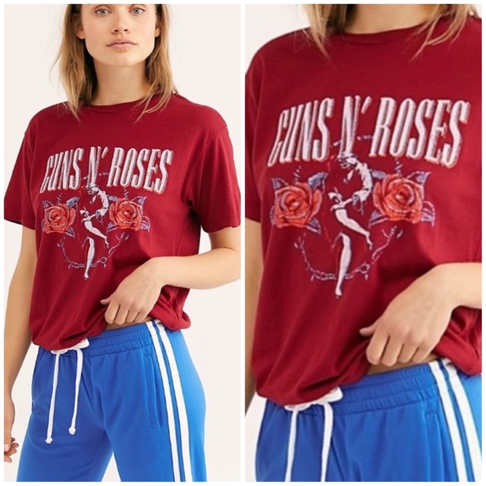 FREE PEOPLE Daydreamer Guns N Roses Tee - Picture 1 of 12